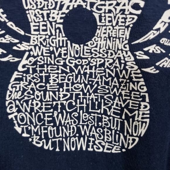 LA Pop Art NWT Amazing Grace lyrics graphic guitar with wings tee men's size XL - Picture 4 of 10